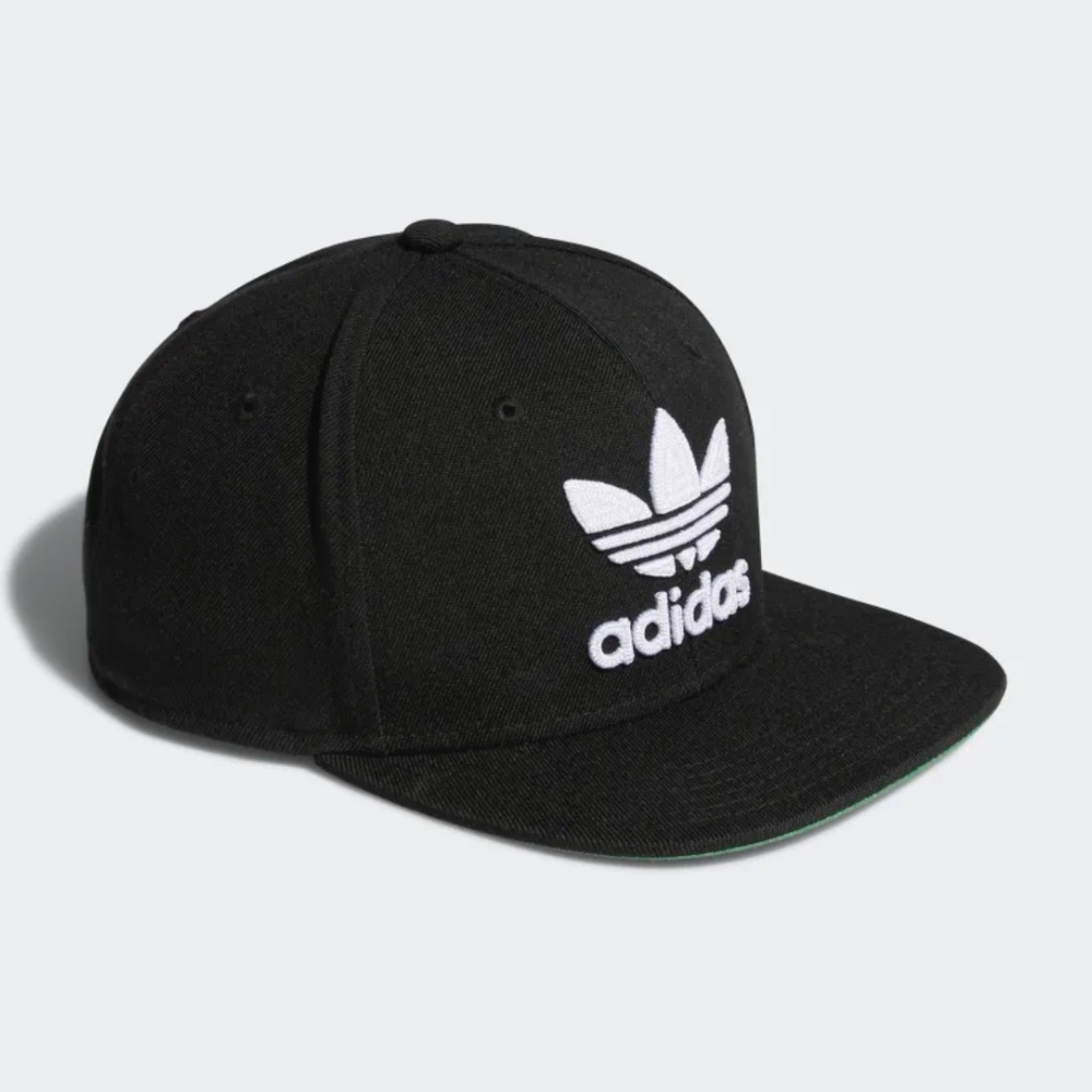 Black Adidas Trefoil Chain Snap-Back Cap